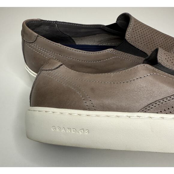 Cole Haan GrandPro Deck Shoe Mens 12M Taupe Grey Slip On Comfort C30776 Loafer - Picture 8 of 9
